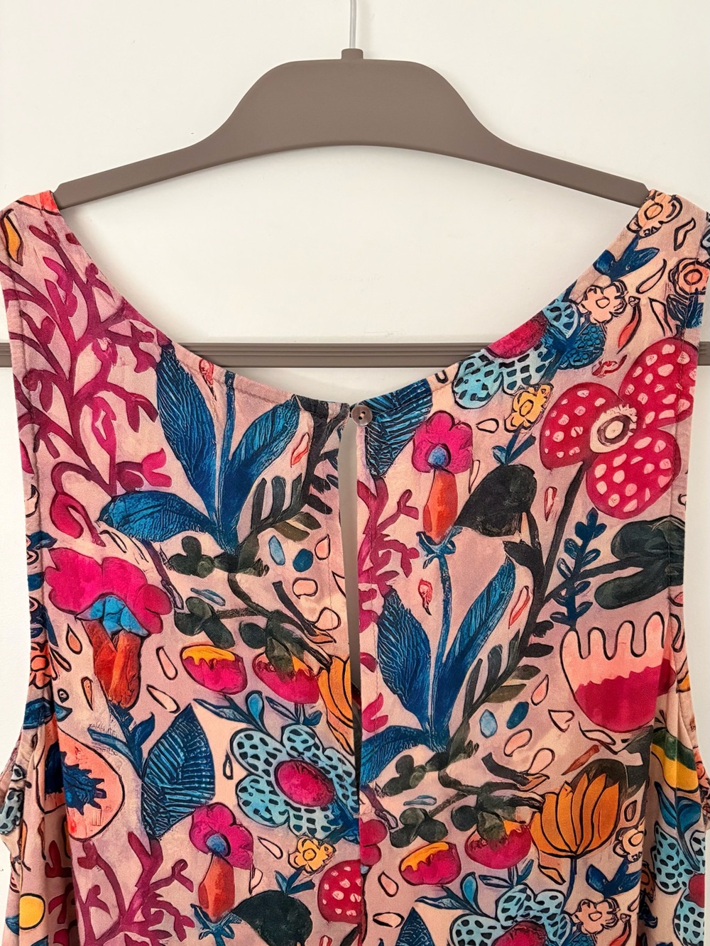 Natural Life “Let’s Just Go” Pink Floral Botanical Boho Wide Leg Jumpsuit - Picture 7 of 12